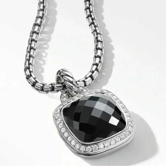 David Yurman Jewelry - David Yurman Albion Black Onyx Pendant with Diamonds 14mm